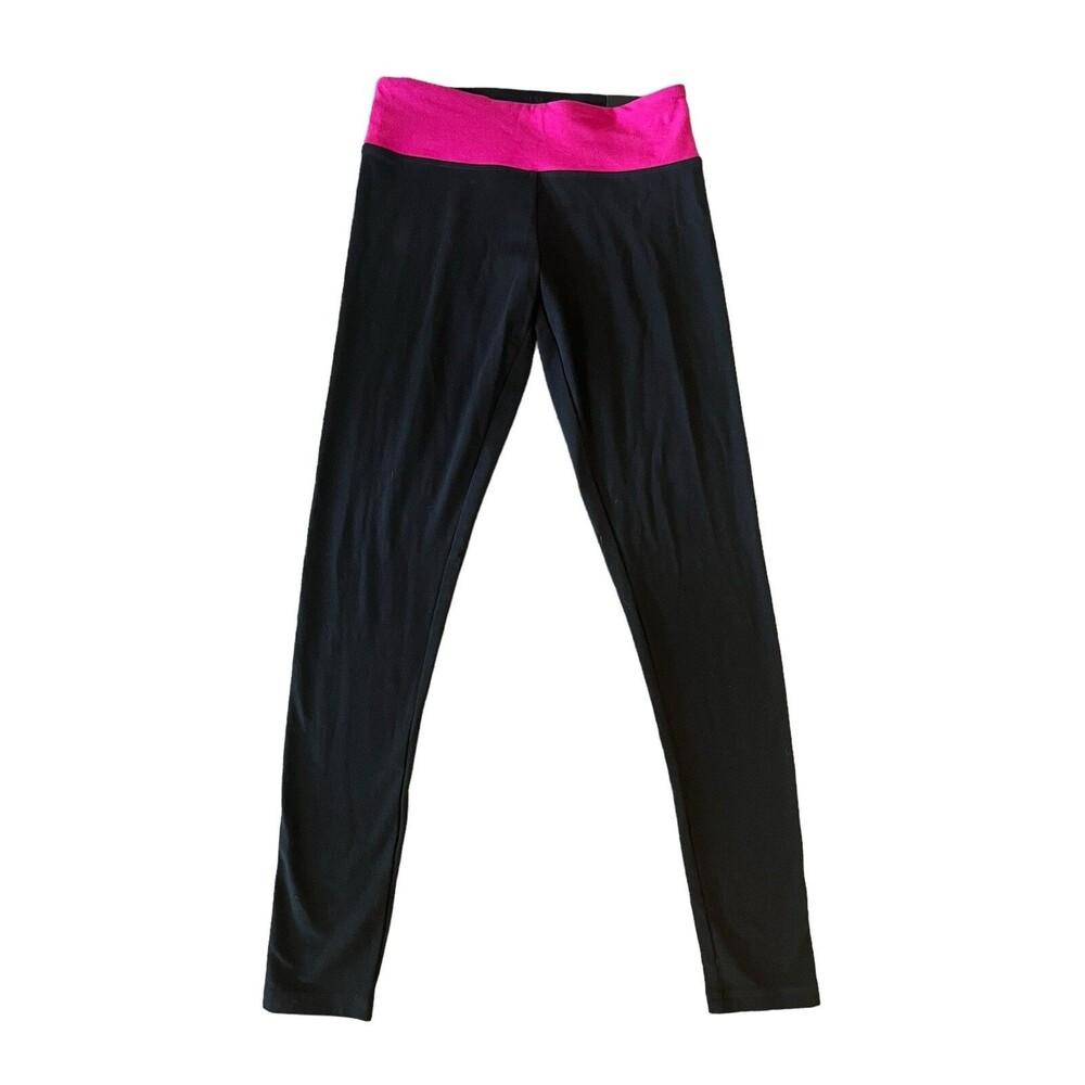 Victoria Sport Womens Small Leggings Black Pink Back Logo NWT VSX Athletic